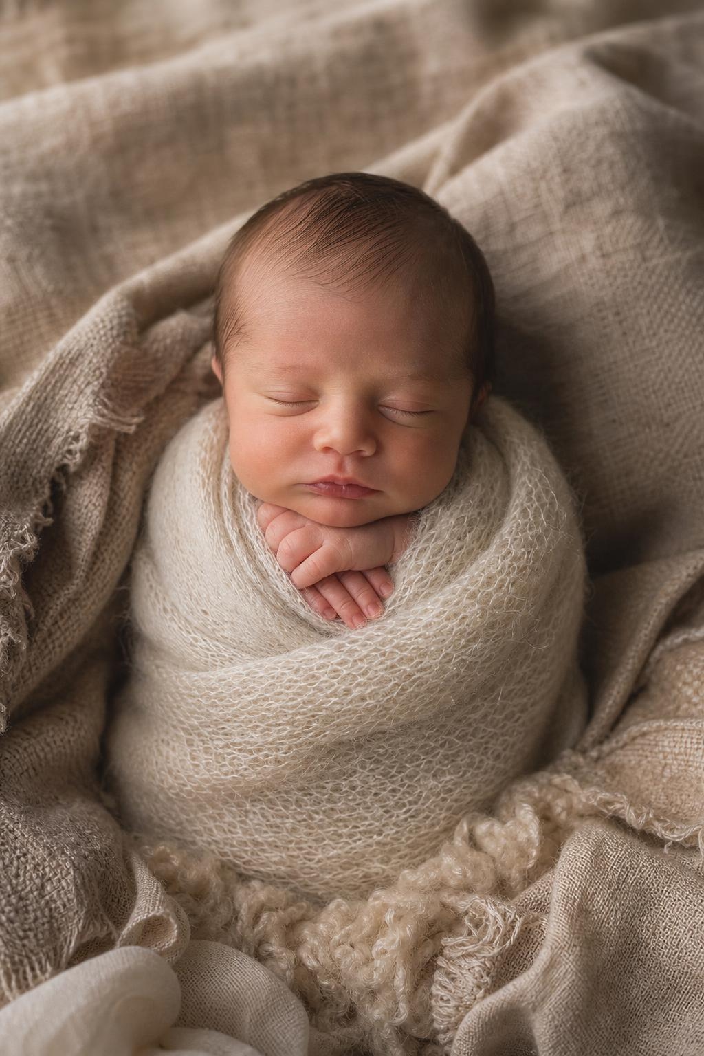Soft newborn-inspired Alba Studio portrait